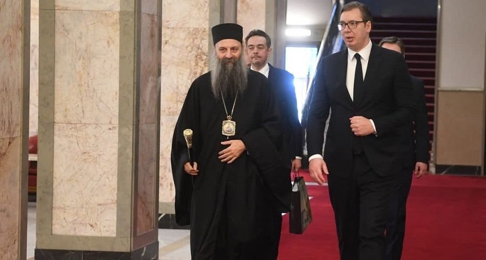 Патриарх Сербский Порфирий встретился с президентом Вучичем
