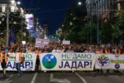 Протест против добычи лития в Белграде 10 августа
